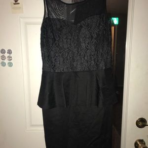 Black dress with lace detail
